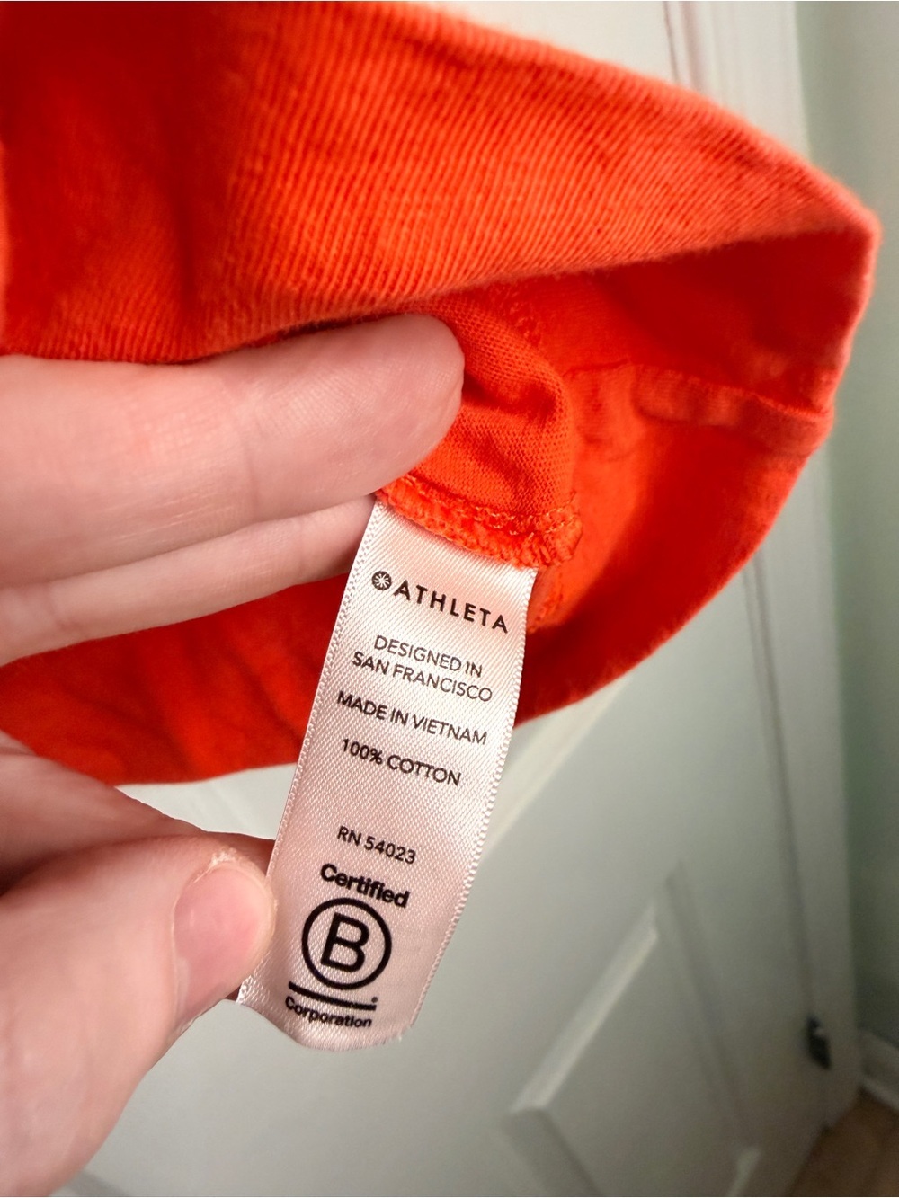 Athleta Orange Pocket Tee T-Shirt Size Small 100% Cotton - Picture 6 of 6